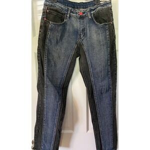 Jeans Men's Jeans Size 34 Black Blue Classic Collection Two Tone Denim Pockets